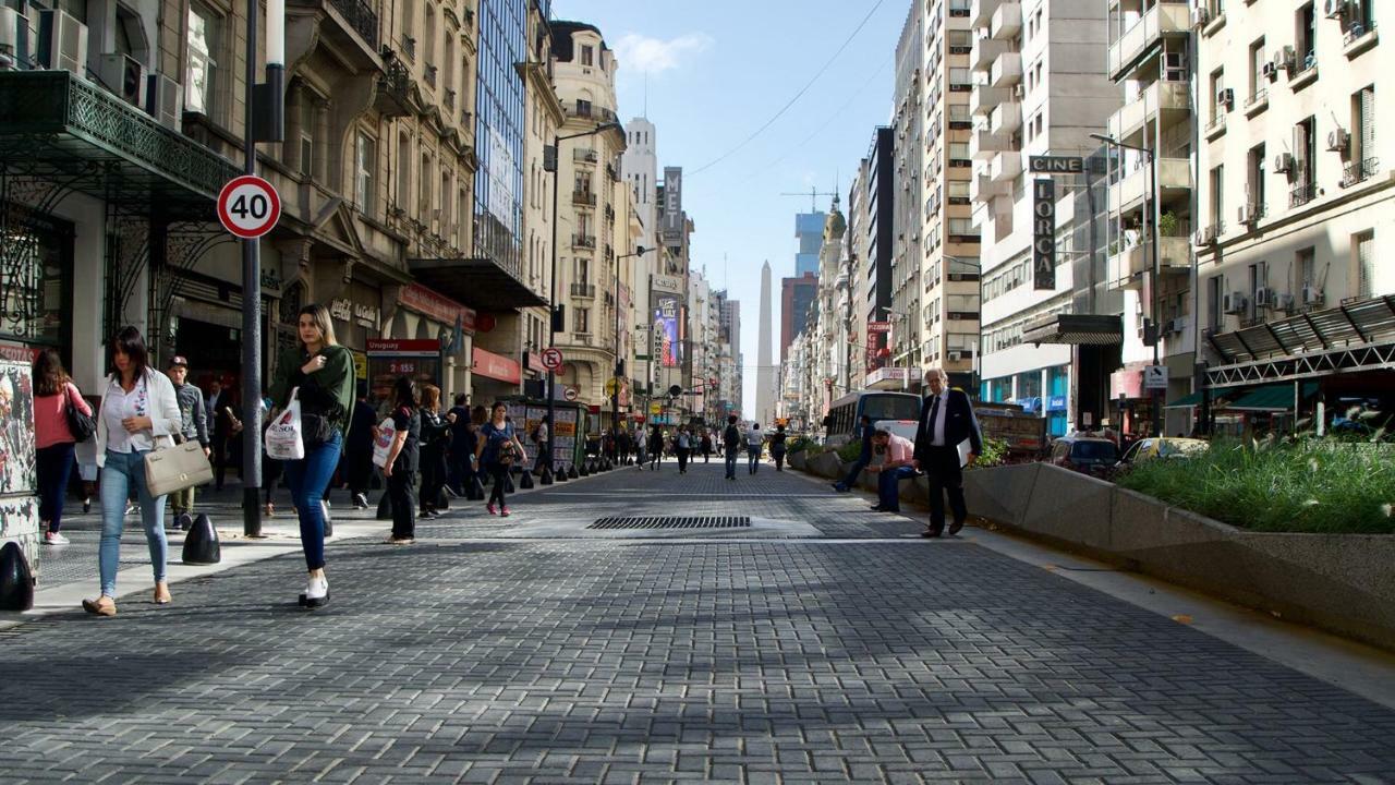Estilo Y Comodidad En Av Corrientes, Departamento Con Estacionamiento Para Autos Buenos Aires Luaran gambar